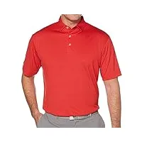 callaway mens opti-dri short sleeve birdseye polo shirt golf top salsa small