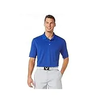 callaway mens opti-dri short sleeve birdseye polo shirt golf top magnetic blue large