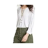 free people just a henley linen blend top