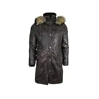 molltan sweden - puttgarden manteau court en cuir véritable pour femme marron taille 40