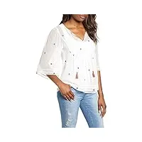 lucky brand women's embroidered top