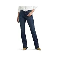 lee flex motion jean bootcut pour femme, coupe droite - bleu - 40 longue