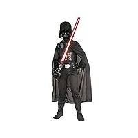 rubies - star wars officiel - costume dark vador - taille 11-13 ans - déguisement officiel star wars avec combinaison, cape, masque et ceinture - pour hallowwen, carnaval, cadeau noël