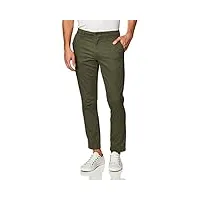 amazon essentials pantalon chino extensible, style décontracté, coupe slim homme, vert olive, 38w / 30l