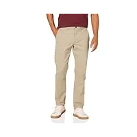 amazon essentials pantalon chino extensible, style décontracté, coupe slim homme, brun kaki, 29w / 30l