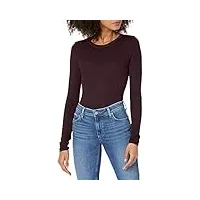 enza costa femme srs242 manches longues t-shirt - violet - taille s