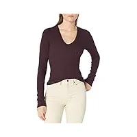 enza costa femme srs3200 manches longues t-shirt - violet - taille s