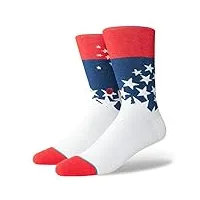 stance socks chaussettes indie en blanc avec boucle terry arc support/talon renforcé et toe/fermeture transparente toe - l