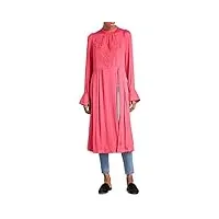 free people womens satin embroidered tunic top pink m