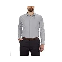 van heusen and tall dress shirt big fit poplin chemise, pierre grise, 46 cm cou 81 cm-84 cm manche homme