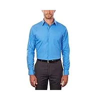 chemises habillées de van heusen - en popeline - coupe grande et haute - pour homme - bleu - 42 cm cou 89 cm- 91 cm manches
