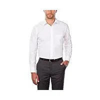 chemises habillées de van heusen - en popeline - coupe grande et haute - pour homme - blanc - 48 cm cou 94 cm- 97 cm manches