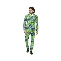opposuits crazy prom suits for men – juicy jungle – comes with jacket, pants and tie in funny designs costume d39homme, green, 44 homme