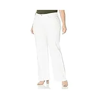 nydj pantalon large avec ourlet propre jeans, blanc (optic white), 34 femme