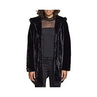 urban classics ladies hooded teddy coat parkas, black, 3xl femme