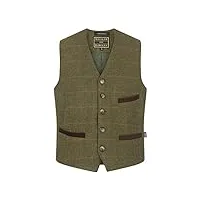 walker & hawkes - alcott - veston de costume en tweed - pour homme - protection au téflon - formel - sauge foncé - l