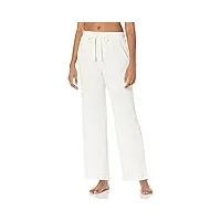 amazon essentials pantalon de pyjama d’intérieur en Éponge légère femme, blanc teinture spatiale, xl