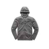 alpinestars ageless ii fleece pull zippé coupe moderne avec logo imprimé homme ageless ii fleece grey heather/black fr: s (taille fabricant: s)