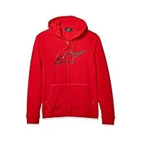 alpinestars ageless ii fleece pull zippé coupe moderne avec logo imprimé homme ageless ii fleece red/black fr: 2xl (taille fabricant: 2xl)