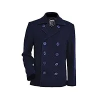seibertron manteau de laine type us navy 80% laine peacoat usn pea manteau - caban - manches longues - homme blue s