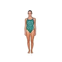 arena water challenge maillot de bain 1 pièce pour femme, femme, maillot de bain une pièce, 001380, vert/bleu marine., 22