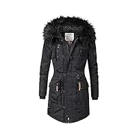 khujo ym-halle manteau d'hiver pour femme (fabrication vegan) 7 couleurs xs-xxl - noir - medium