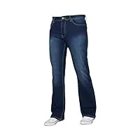 enzo jeans bootcut pour homme, délavage moyen., 32 w /30 l