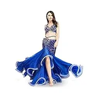royal smeela ensemble de costume de danse du ventre soutien-gorge jupe conception de foret à sequins luxueux jupe de sirène dansante vêtements de danse pour femmes