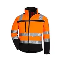nitras veste de travail haute visibilité homme - imperméable, coupe-vent, veste softshell homme et femme - xxl orange