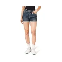 amazon essentials short en jean entrejambe 10 cm femme, bleu jean foncé, 42-44