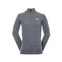 callaway 1/4 zip blend merino sweater pulls, gris (gris 038), x-large homme