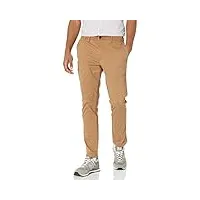 amazon essentials pantalon chino en tissu stretch confortable délavé coupe skinny (déjà goodthreads) homme, brun kaki, 32w / 30l