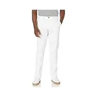 amazon essentials pantalon chino en tissu stretch confortable délavé coupe athlétique (déjà goodthreads) homme, blanc, 36w / 32l