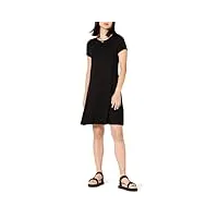 amazon essentials robe trapèze à manches courtes, encolure dégagée (disponible en grande taille) femme, noir, s