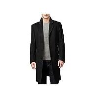 michael kors men's madison top coat, solid black, 42r