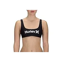 hurley w one&only q/d reversible surf top hauts de maillot de bain femme noir fr : l (taille fabricant : l)