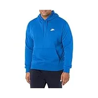 nike pull over hoodie sweat-shirt à capuche, photo bleu/blanc, small homme