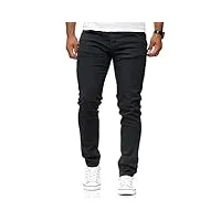 redbridge hommes denim jeans coupe slim chino de base occasionnels pantalon,noir,36w / 32l