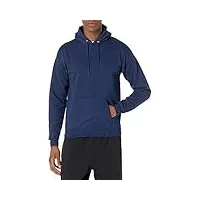 hanes men's pullover ecosmart fleece hooded sweatshirt, navy, large