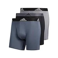 adidas climalite boxer briefs underwear (3-pack) sous-vêtement, onix/black/grey | black/onix | grey/black, xxxxl (lot de 3) homme
