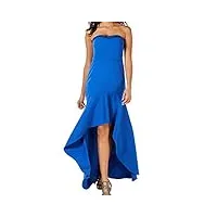adrianna papell robe en crêpe sans bretelles pour femme - bleu - 44