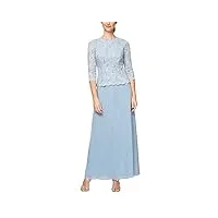 alex robe jupe longue (taille petite et normale) kleid fr besondere anlsse, bleu ciel, 38 femme