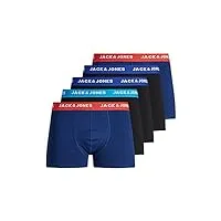 jack & jones jaclee trunks 5 pack boxer, bleu (surft the web/estate blue/blue jewel), large (lot de 5) homme