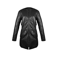 zerimar veste décontractée en cuir pour femme | veste d'hiver pour femmes | manteau de fourrure longue en cuir | manteau femme | couleur noir taille s