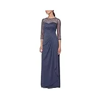 alex evenings longue trapèze à encolure en cœur (tailles petites et normales) occasion spéciale, robe violette, 48 femme