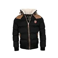 geographical norway veste d'hiver chaude designer hommes hiver veste matelassée - noir, gr.xl