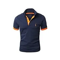 glestore polo sport t-shirt mt1030 uni homme, bleu foncé, xl