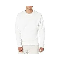 amazon essentials sweat-shirt à col rond en polaire (grandes tailles disponibles) homme, blanc cassé, l