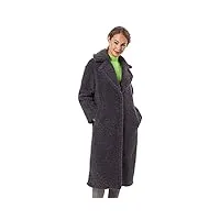 herrlicher tabby fake fur manteau, gris (anthracite 79), l femme