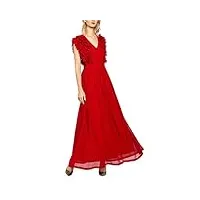 apart fashion chiffon dress robe de soirée, rouge (lipstick-red lipstick-red), 36 (taille fabricant: 34) femme